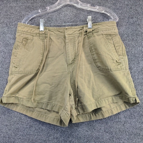 St. John's Bay Women's Chino Shorts Green Size 14 100% Cotton Pockets - Picture 6 of 12